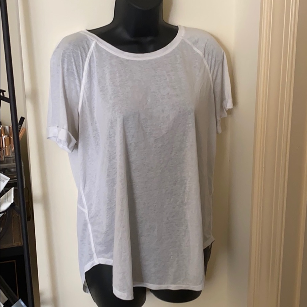 White lululemon semi sheer tee